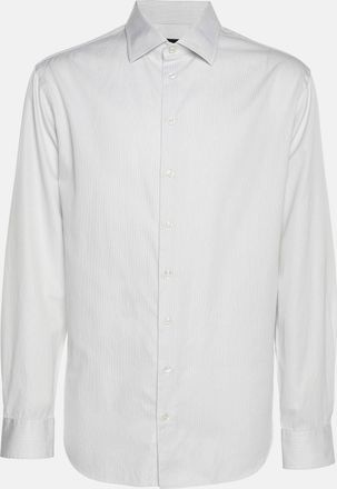 Giorgio Armani Grey Cotton Long Sleeve Shirt