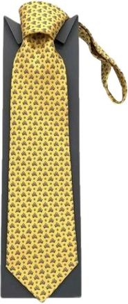 Ferragamo Pre-owned Accessories, male, Yellow, Size: ONE SIZE Pre-owned Cravat