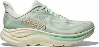 Hoka One One Womens Clifton 10 Running Shoes - Wide In Sea Glass/jadeite