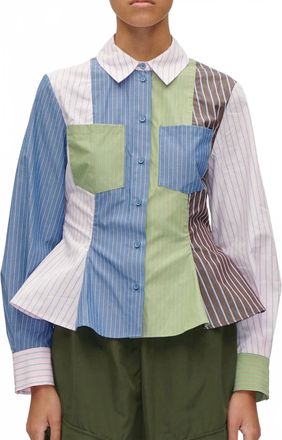 Stine Goya Pocket Puplim Shirt In Multistripes Mix