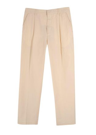 Orlebar Brown Cream Cotton Tailored Trousers Size M