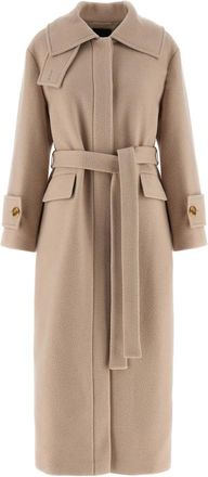 Pinko Pinko, Dames, Mantels, Beige, Maat: XS Wol