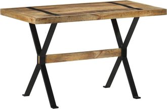 vidaXL Mesa De Comedor Madera De Mango Rugosa 120x60x76 Cm Vidaxl