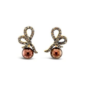 Le Vian Ladies Wisdon Pearls Earrings set in 14K Honey Gold