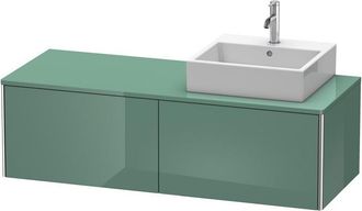 Duravit Mueble De Pared Duravit Xsquare 140.0 X 54.8 Cm, 2 Cajones, Color (frente/cuerpo): Jade Laca Alto Brillo - Xs4903r0303