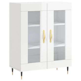 Berkfield Home Sideboard High Gloss White 69.5x34x90 cm Engineered Wood