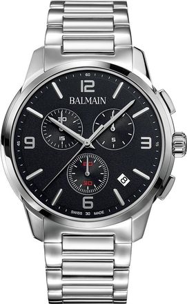 Balmain Madrigal Chronograph Bracelet Watch, 42mm in Silver at Nordstrom