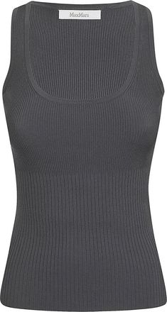 Max Mara Top Ghiro - Dames - Tops zonder mouwen - Grijs - XS - Polyester - Tops