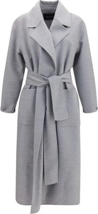 Fabiana Filippi Geknopt Jasje - Dames - Jas met riem - Grijs - XS - Nylon - Jassen