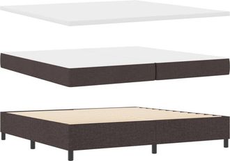 vidaXL Vidaxl - Box Spring Bed with Mattress Dark Brown 200 x 200 cm Fabric
