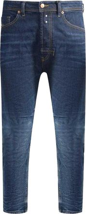 Diesel Heren Narrot Leren Badge Jeans (Blauw)