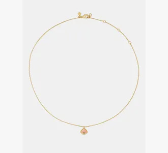 Kate Spade New York Womens Everyday Spade Enamel Mini Pendant Necklace in Pink