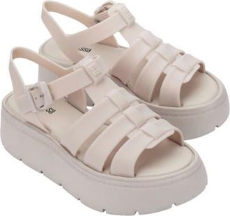 Melissa Up Platform Slingback Fisherman Sandal in Light Beige at Nordstrom, Size 10