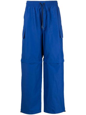Maison Kitsuné water-resistant convertible track pants - Blue