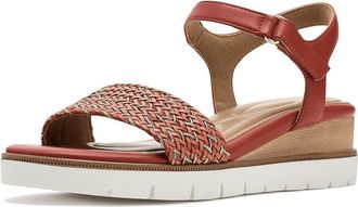 Easy Spirit Edythe Womens Wedge Shoes Orange/Gold : 8.5 M (B), Faux Leather