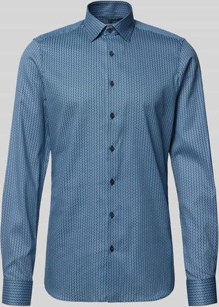 Olymp Level 5 Body Fit Business-Hemd mit extra langem Arm in Royal, Gr&ouml;&szlig;e 38L