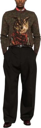 Etro Trui met ronde hals - Heren - Ronde hals truien - Bruin - L - Truien & Vesten