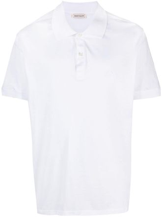 Alexander McQueen logo-embroidered jersey polo shirt - White