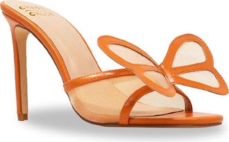 Chase + Chloe by Intouch Footwear Yureli Butterfly Mesh Mule Sandal in Orange at Nordstrom Rack, Size 5.5