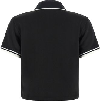 Amiri Half-Zip Logo Polo Polo Shirt - Black