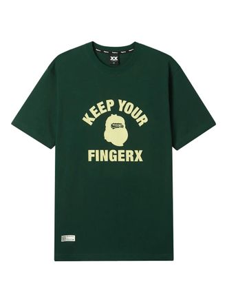 Fingercroxx graphic-print T-shirt - men - Cotton - S - Green