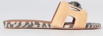 Kurt Geiger Mules Eagle in suede con stampa animalier e logo di strass