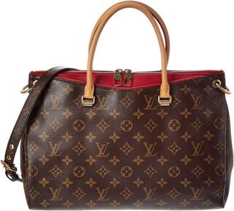 Louis Vuitton Brown Monogram Coated Canvas Pallas Mm (Authentic Pre-Loved)
