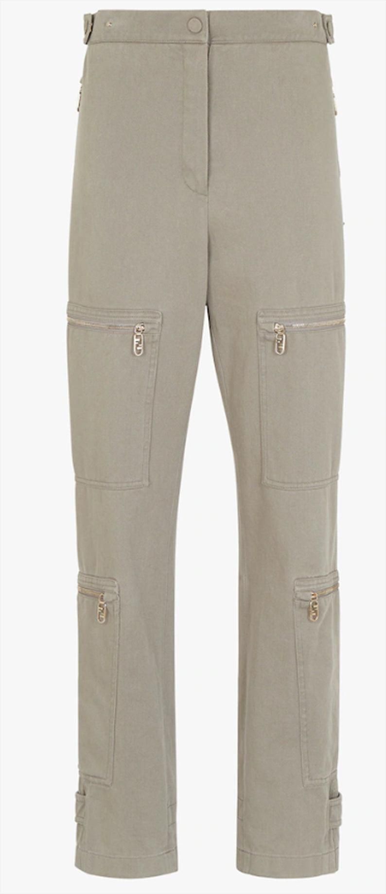 パンツ FENDI 'Fendi Roma' gabardine trousers Beige FR6540ARU5 Fendi Beige Fendi Roma Gabardine Trousers for Women Online
