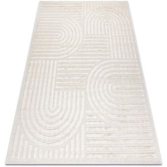 RugsX Rugsx - Carpet santo sisal 0989 geometric white white 140x190 cm
