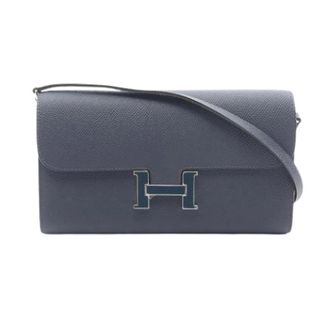 Herm&egrave;s Pre-owned Shoulder Bag - Dames - Pre-owned - Blauw - Maat: ONE Size Leer