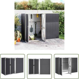 vidaXL vidaXL Attrezzi da giardino - Capanno per Attrezzi Antracite 225x89x161 cm Acciaio Zincato
