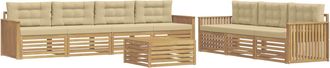 vidaXL Conjunto De Sof&aacute;s De Exterior 8 Uds. Y Beige Vidaxl