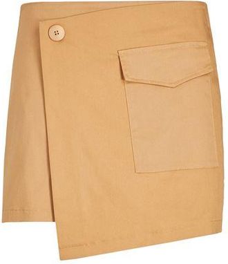 8 by YOOX COTTON WRAP MINI SKIRT