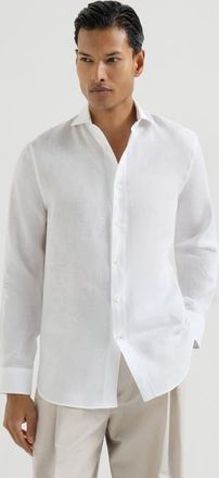 Brunello Cucinelli Linen shirt in White at Nordstrom, Size Xxx-Large Eu
