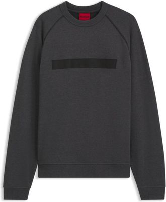 HUGO BOSS Relaxed-fit cotton-terry sweatshirt with wide-set logo