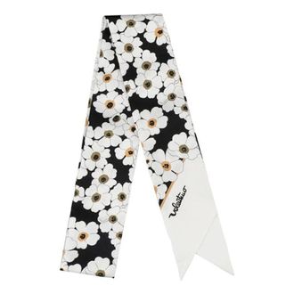 Valentino (WMNS) Valentino SS26 Floral Silk Bandeau Scarf Black E6017MIGCFT