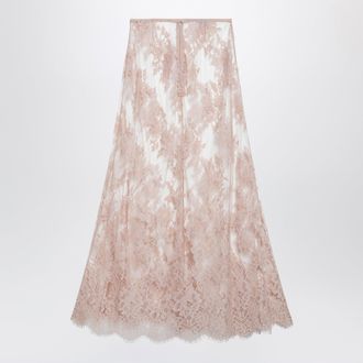 Dolce & Gabbana Chantilly lace midi skirt in pink