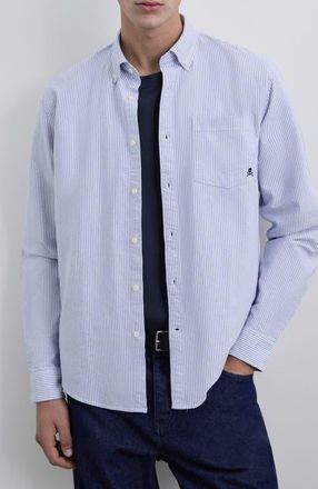 Scalpers Loose Oxford Bd Shirt in Blue at Nordstrom, Size 45 Eu