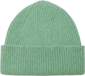Le Bonnet Beanie van wol en Caregora - Dames - Hoeden - Groen - ONE Size - Wol - Accessoires