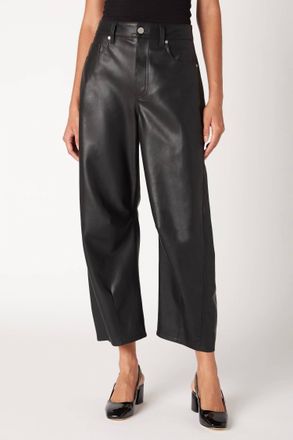 Blank NYC Leather Barrel Pant In Black