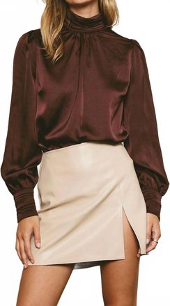 Dress Forum Womens Faux Leather Flared Hem Cami Skirt In Taupe