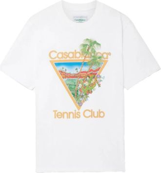Casablanca T-Shirts, male, White, 2XL, White Tennis Club Icon T-shirt