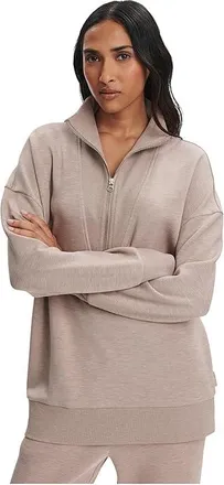 Varley Masie Longline Sweat Womens Sweater Taupe Marl : XXS, Elastane/Polyester/Viscose