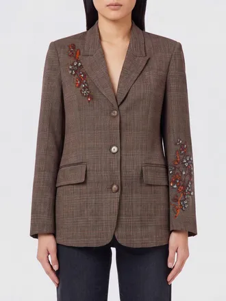 Liu Jo Blazer corto monopetto in misto viscosa con ricamo di cristalli
