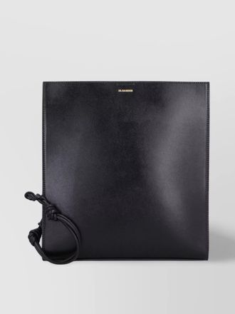Jil Sander tangle leather crossbody bag