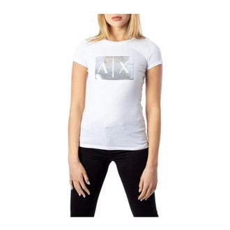 A|X Armani Exchange Dames, Tops, Wit, Maat: 2XS Katoen
