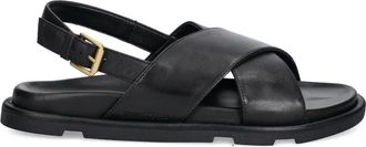 Marc O'Polo cross-strap slingback sandals - women - Fabric/Leather/Other fibres - 39 - Black