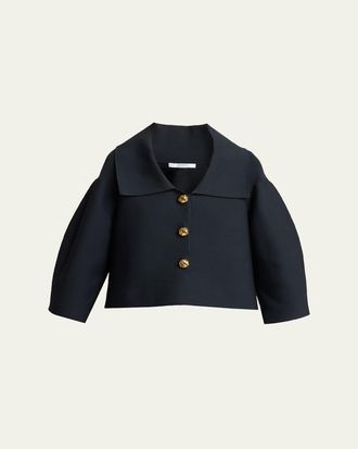 Givenchy Cocoon Button-Down Crop Jacket