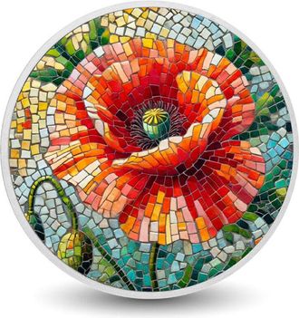 OEM Moneda De Plata De 1 Oz Con Sinfon&iacute;a De Mosaico Floreciente