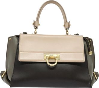 Ferragamo Sofia Satchel Leather Leather Handbag (Pre-Owned)